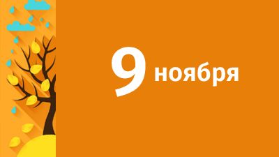9 ноября в Свердловской области ожидаются следующие события