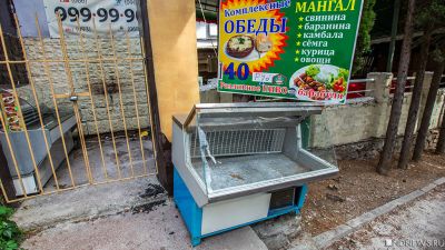 В Челябинске недовольная покупательница разбила витрину киоска с шаурмой