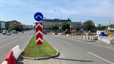В центре Челябинска участок дороги закрыли навсегда