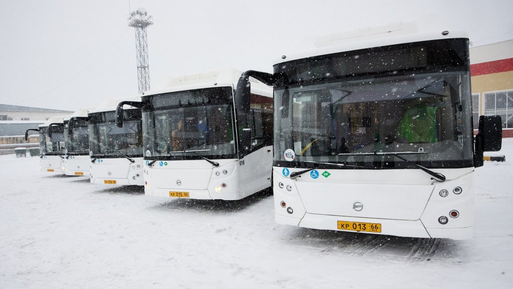 В Верхнюю Пышму приехали первые новые автобусы большого класса (ФОТО)
