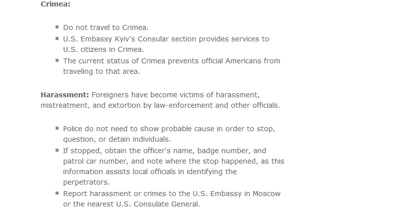 Новый День Госдеп США пугает американцев''страшным Крымом' запретив посещать полуостров