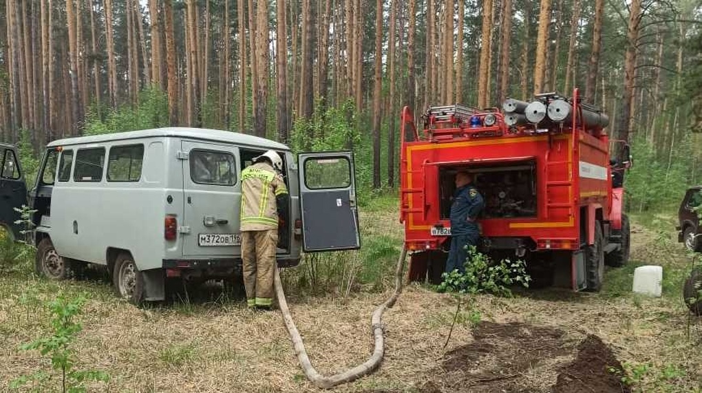Новый День: В пригороде Екатеринбурга горит лес (ФОТО)