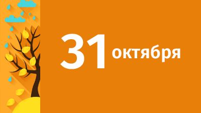31 октября в Свердловской области ожидаются следующие события