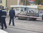 В Нижнем Новгороде лихач протаранил остановку с людьми