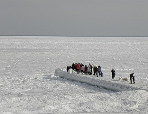 Одесский залив полностью покрылся льдом (ФОТО)