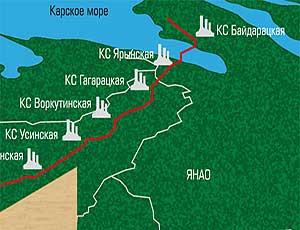 Карта газопровода республики коми