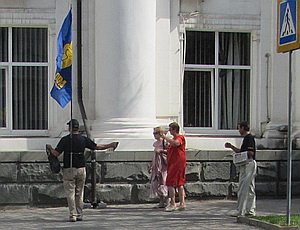 Активисты «Свободы» беспрепятственно провели агитацию в центре Севастополя (ВИДЕО)