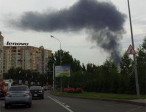 В Алма-Ате после ДТП с бензовозом горит улица в центре города