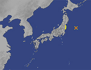 У берегов Японии произошло 7-балльное землетрясение
