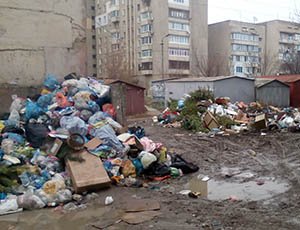 В Симферополе мусор не вывозят неделями (ФОТО)