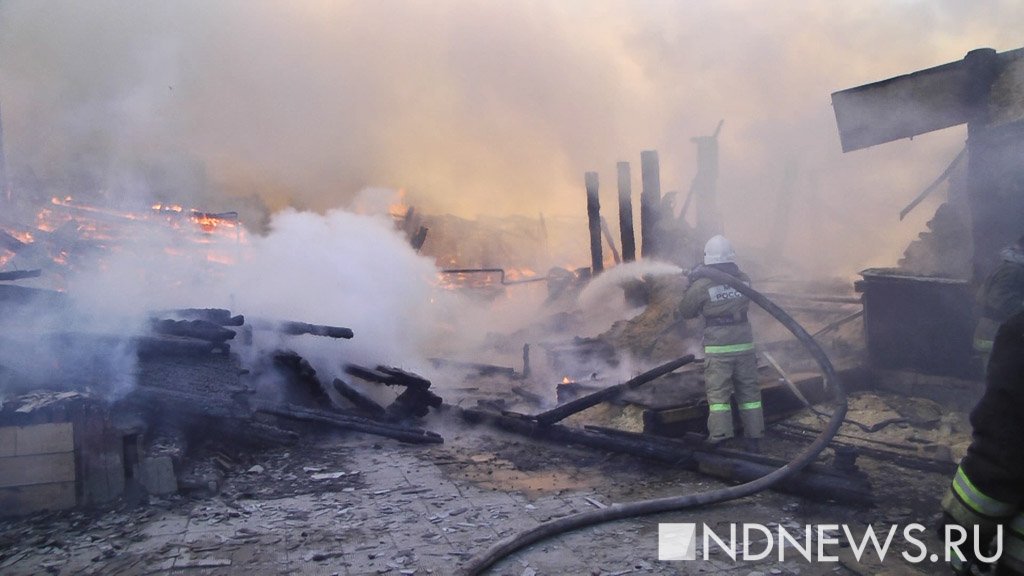 Курганские спасатели рассказали, как тушили пожар в деревне Чемякина