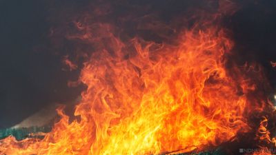 В Челябинске загорелась машина «скорой»