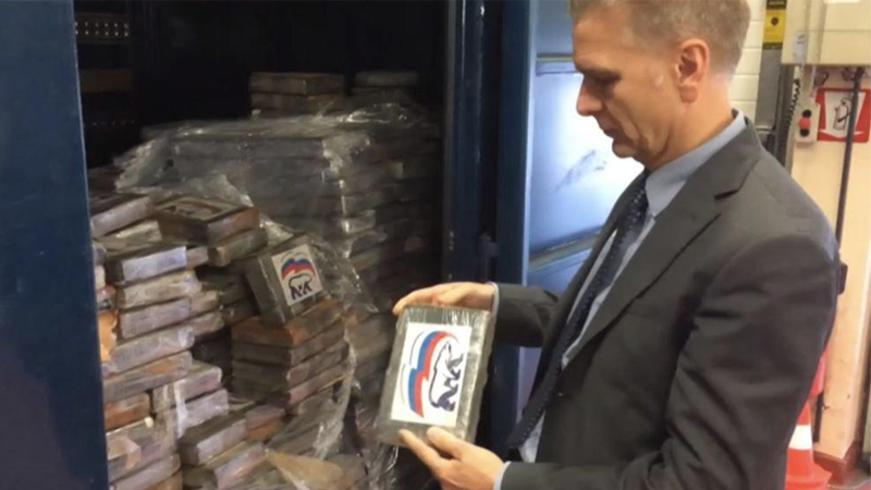В Европе полиция перехватила 2 тонны кокаина с логотипом «Единой России»