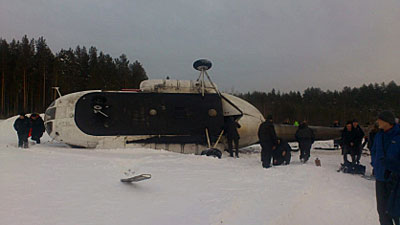 В Томской области упал вертолет с двумя десятками вахтовиков, есть пострадавшие