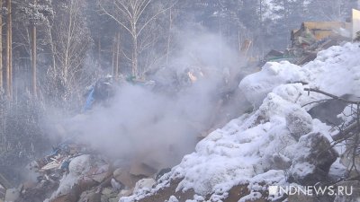 В Приморье мороз мешает тушить мусорный полигон