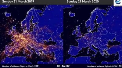 Коронавирус отразился на авиасообщении сильнее, чем извержение вулкана