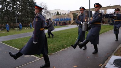 В Белграде зажгли вечный огонь, доставленный из России