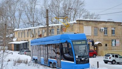 Голубой вагон: в Челябинске появился новый трамвай