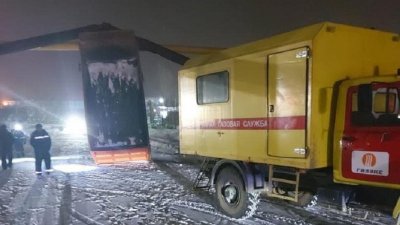 В Североуральске самосвал повредил газопровод (ФОТО)