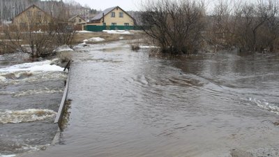 В пригороде Челябинска река вышла из берегов