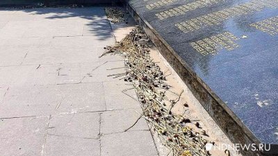 Мемориал погибшим в годы войны на Уралмаше замусорен после Дня Победы (ФОТО)