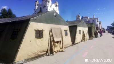 В Екатеринбурге возводят палаточный городок для православных паломников (ФОТО)