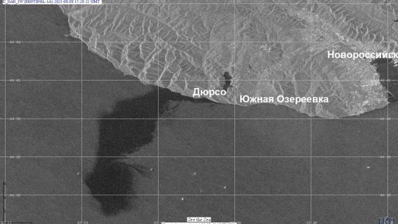 Ученые РАН: площадь разлива нефти в море у Новороссийска занижена в сотни тысяч раз