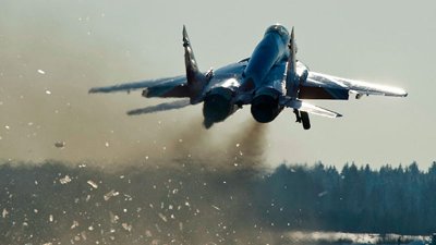 В Астраханской области сгорел истребитель МиГ-29