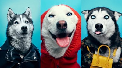 Модный фотограф снял псов из приюта в одежде из секонд-хенда (ФОТО)
