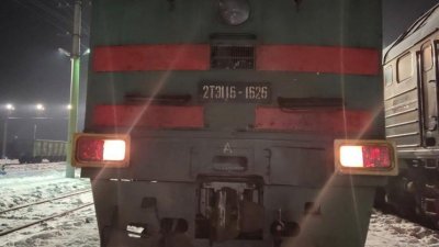 В Тобольске загорелся локомотив (ФОТО)