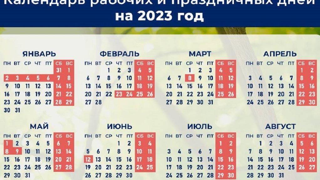 Минтруд рассказал о новогодних каникулах в 2023 году