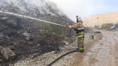 Открытый огонь на березовской свалке потушен (ФОТО)