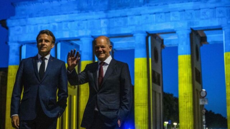 «Поддержим до конца» – Макрон и Шольц присягнули на верность Украине