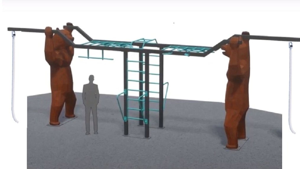 В Орджоникидзевском районе установят воркаут-зону с трехметровыми медведями (ФОТО)