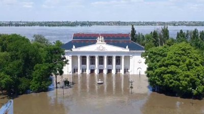 Новой Каховке грозит заражения воды из-за подтопленного кладбища