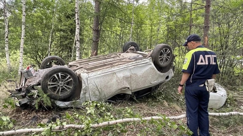 Водитель улетел в кювет, когда пытался объехать зайца. Пострадали четыре человека (ФОТО)