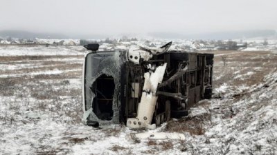 Массовое ДТП в Башкирии: автобус вылетел с дороги