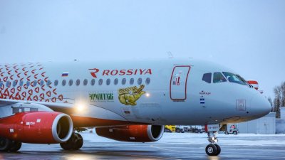 В Екатеринбург прилетел самолет в ливрее Государственного Эрмитажа