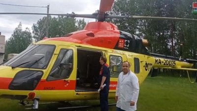 Медицинский вертолет доставит спасенных детей в Тюмень