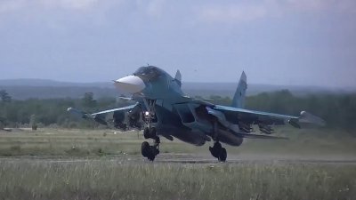 Су-34 разбомбил опорный пункт ВСУ в Курской области