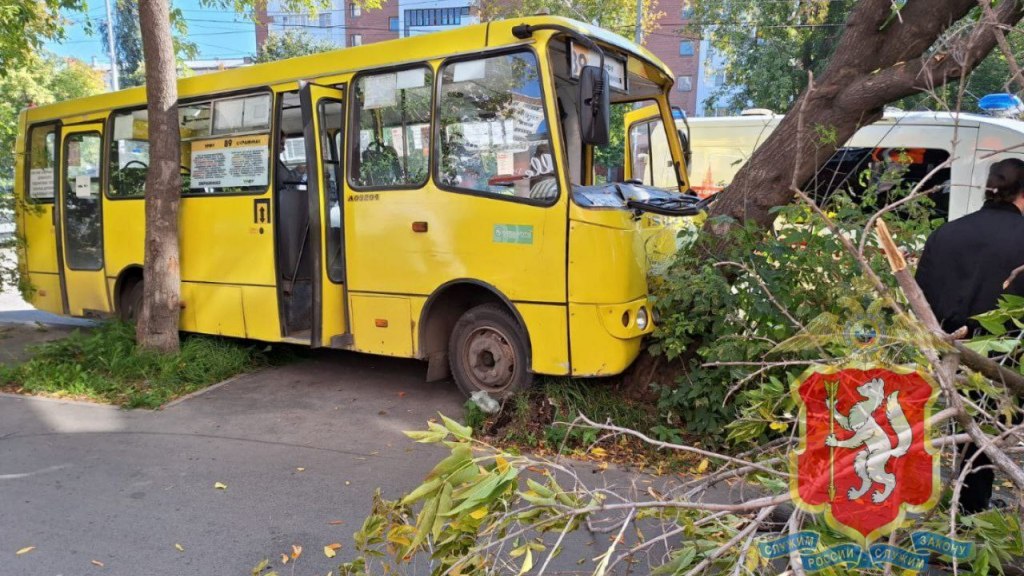 В Екатеринбурге автобус врезался в дерево. Шесть человек пострадали (ФОТО)