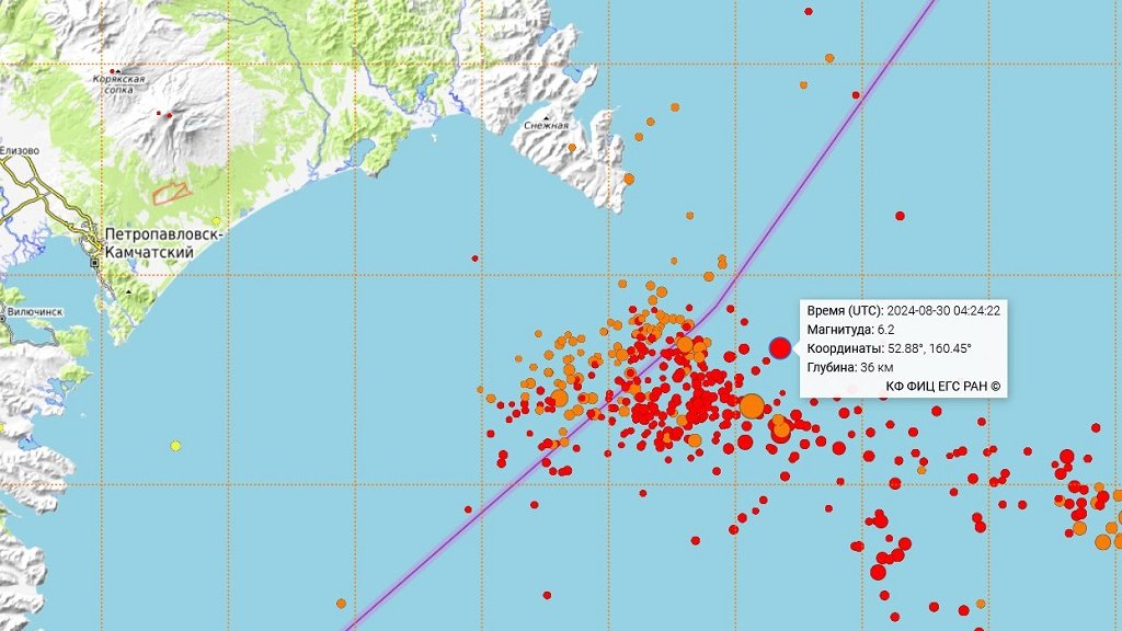 В Петропавловске-Камчатском произошло пятибалльное землетрясение