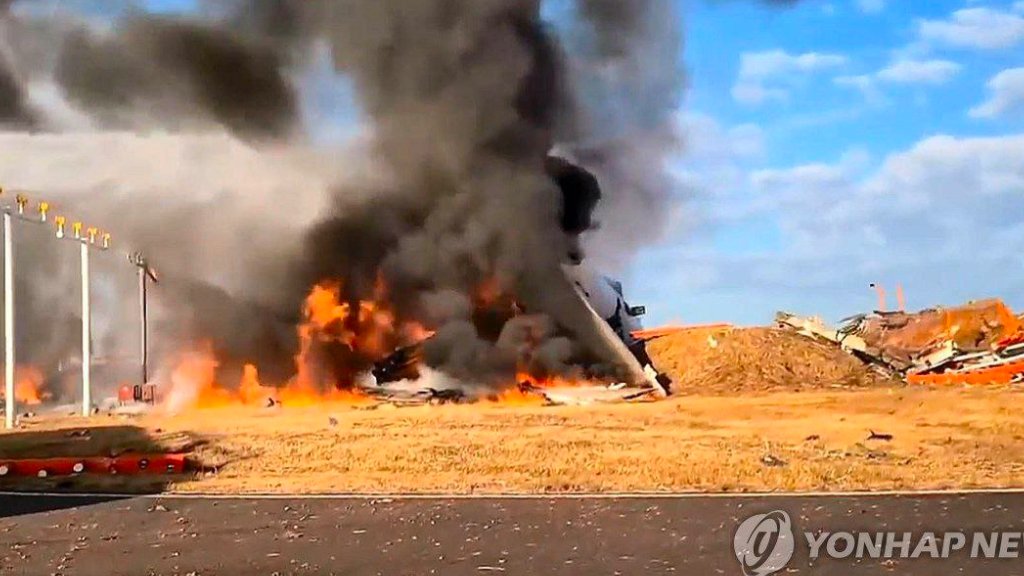 Почти все находившиеся на борту Боинга, потерпевшего катастрофу в Южной Корее, погибли