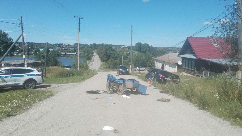 Мотоциклист без прав попал в ДТП в Чусовом