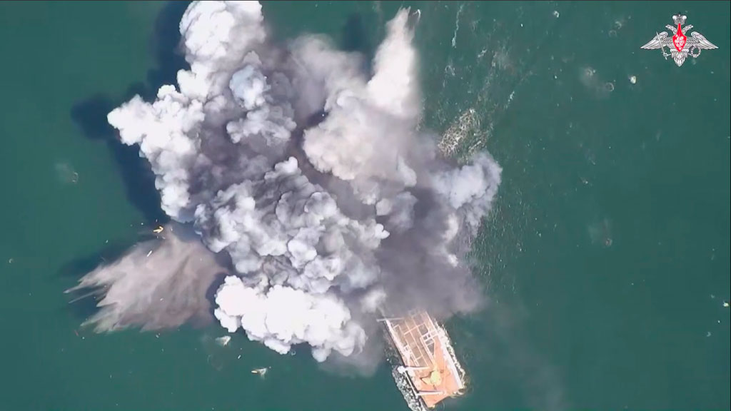 Российский надводный беспилотник затопил украинский корабль на реке Дунай