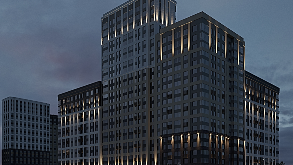 Въезд в Академический район украсят архитектурной подсветкой