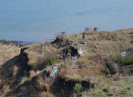 Новый Регион: Под Керчью в море сползает кладбище (ФОТО)