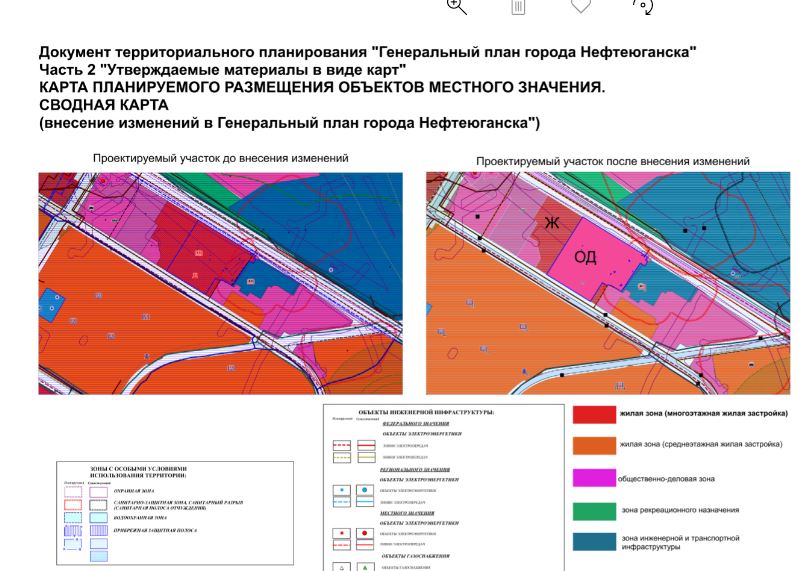 Генеральный план нефтеюганска