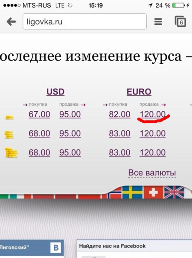 Новый Регион: В одном из обменников Петербурга евро продают уже по 120 рублей (ФОТО)