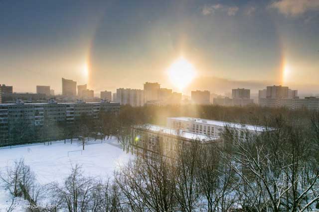 Новый Регион: На Крещение москвичи увидели сразу три Солнца (ФОТО, ВИДЕО)